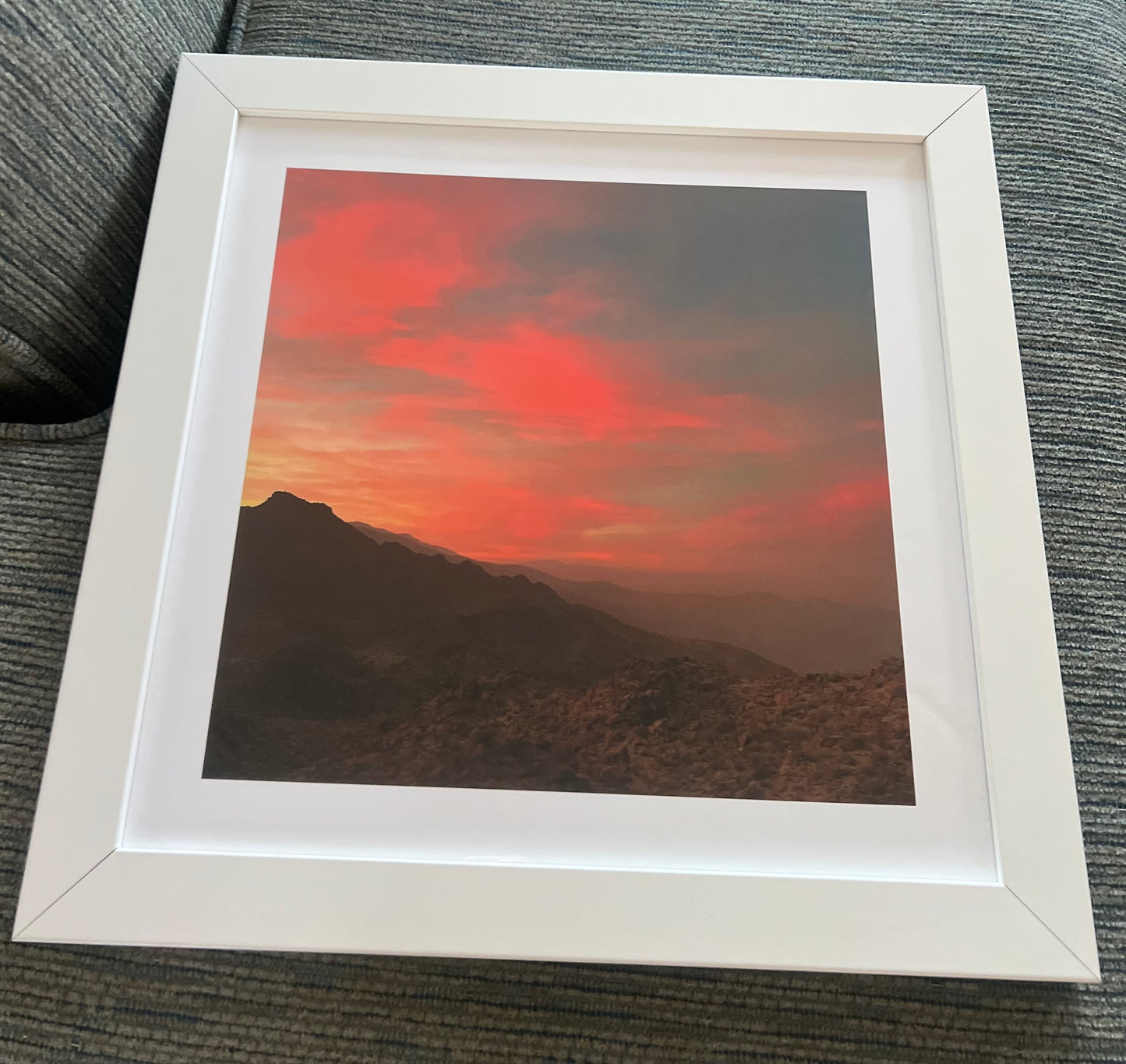 Sara’s photography “Desert Sky 18.5”x18.5”