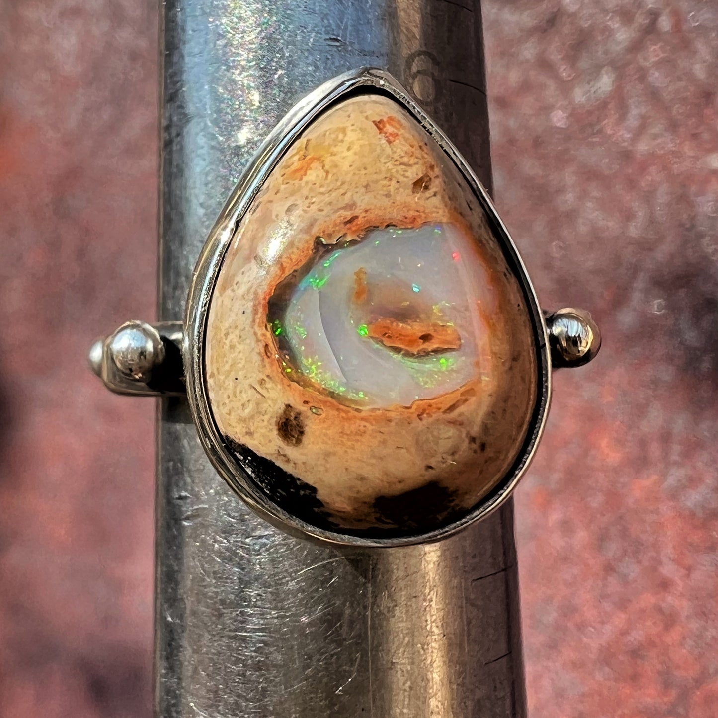 Mexican Fire Opal Ring — size 7