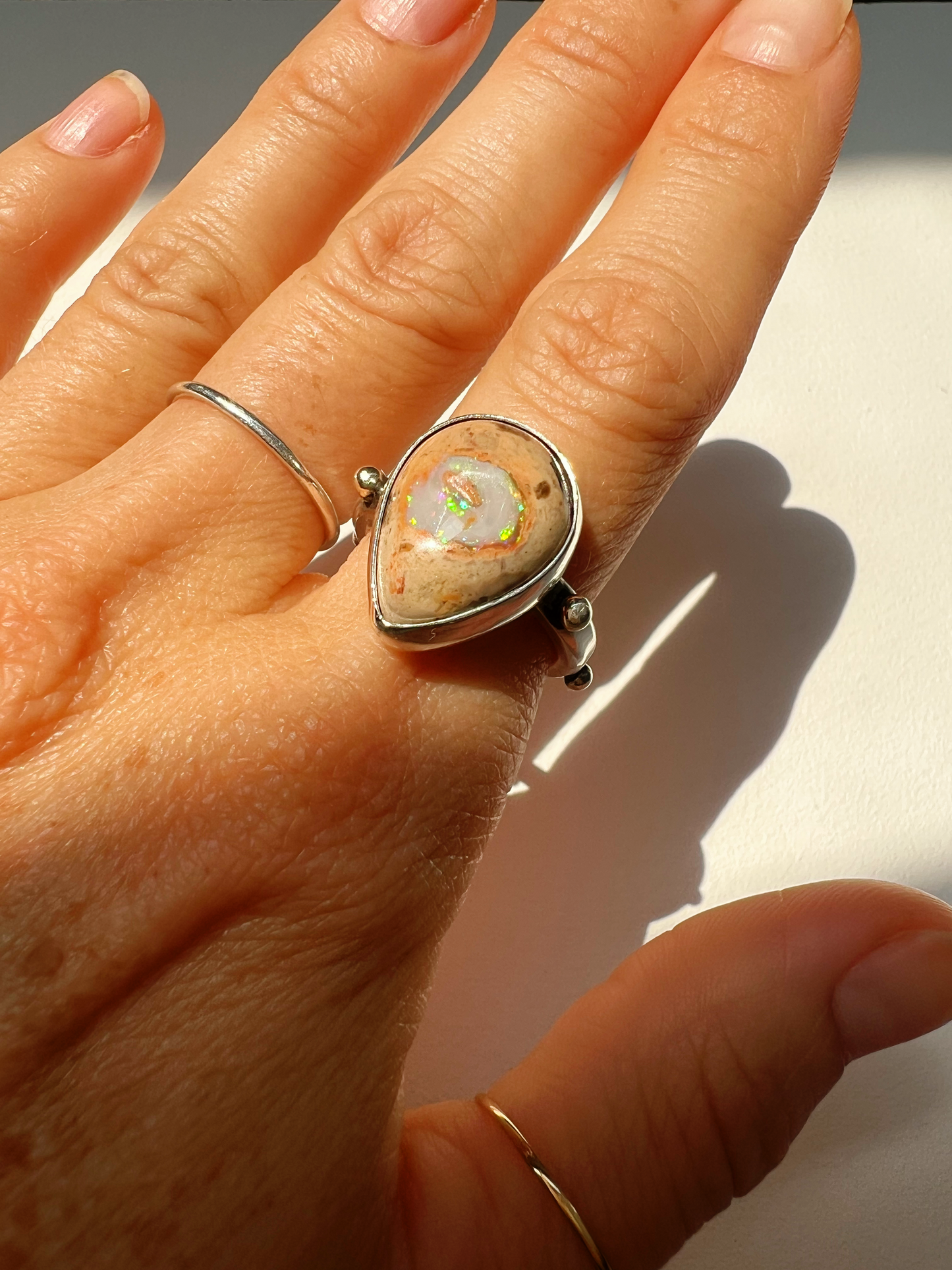 Mexican Fire Opal Ring — size 7