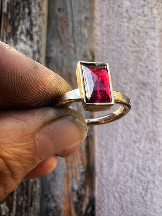 Rhodolite Garnet ring — size 8