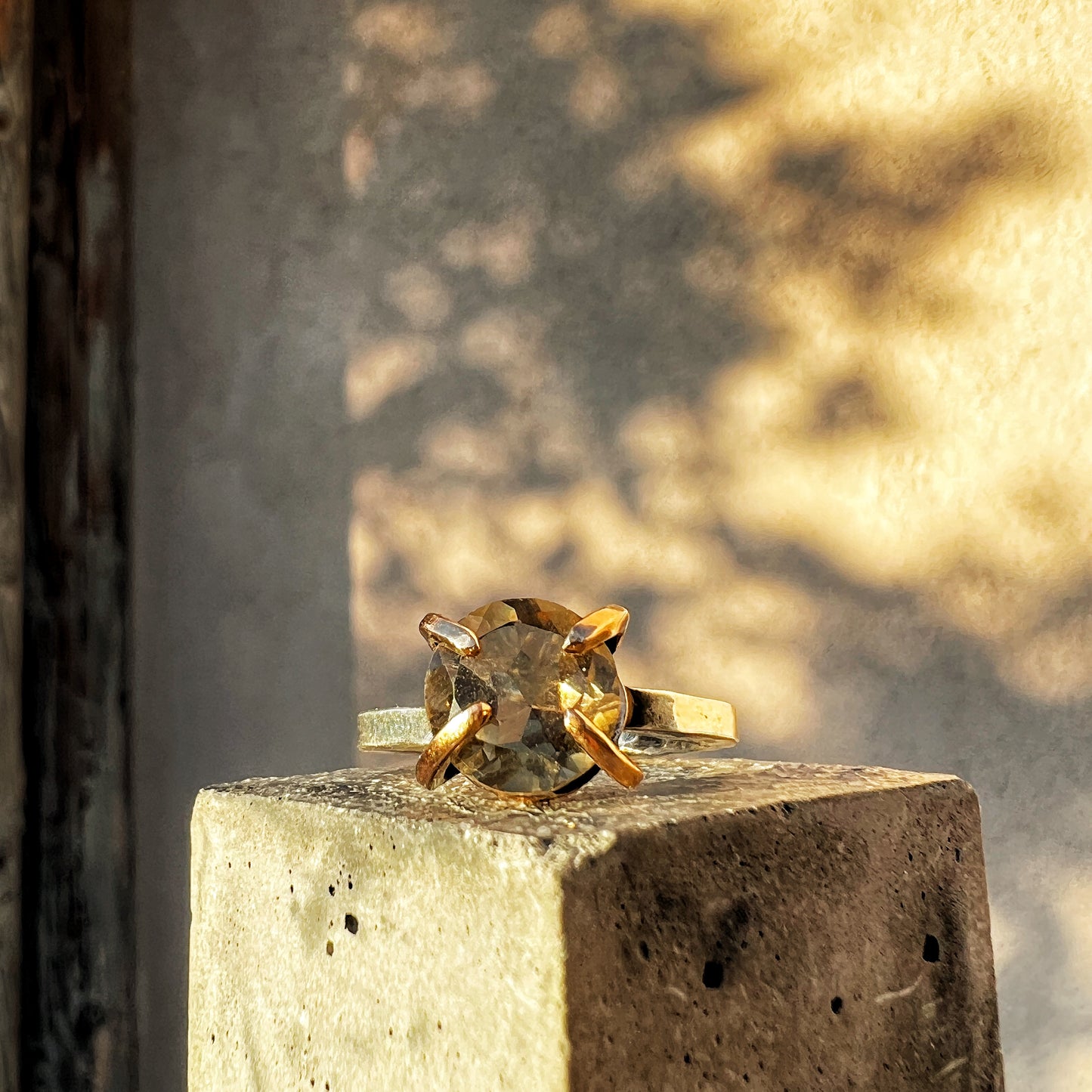 Citrine Claw Ring — sz 8.5