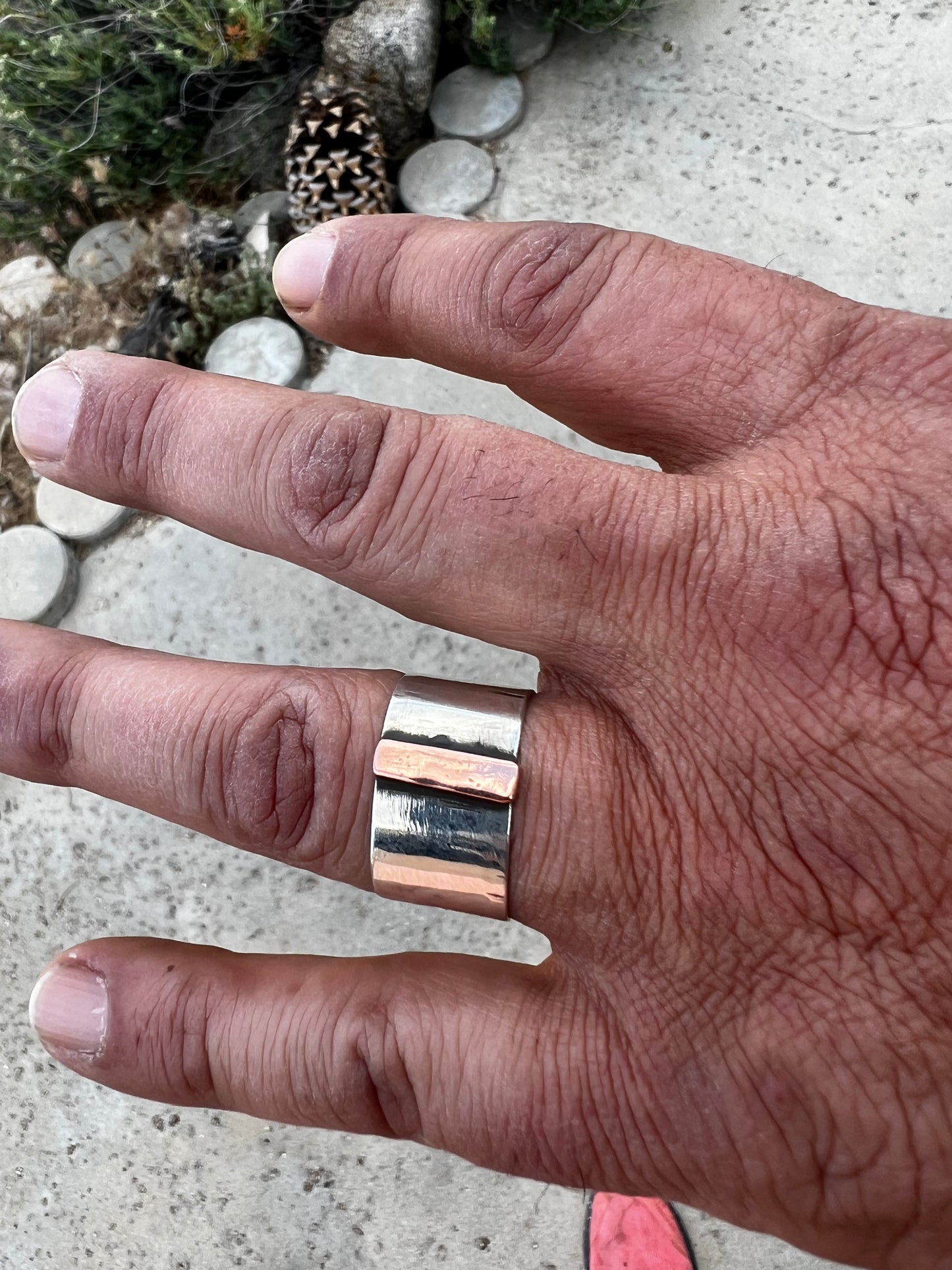 Man’s mixed metal ring — size 12
