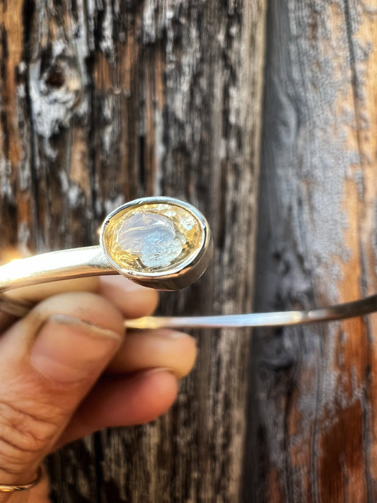 Citrine & Amethyst Bangle